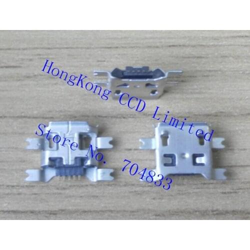 500pcs/lot 1.27 4 SMD Micro USB 5P Female Jack Socket SMD Phone