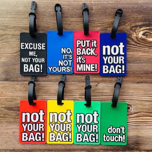 Word Anime Travel Accessories Luggage Tag Suitcase ID Portable Tags Holder Baggage Labels Gifts New