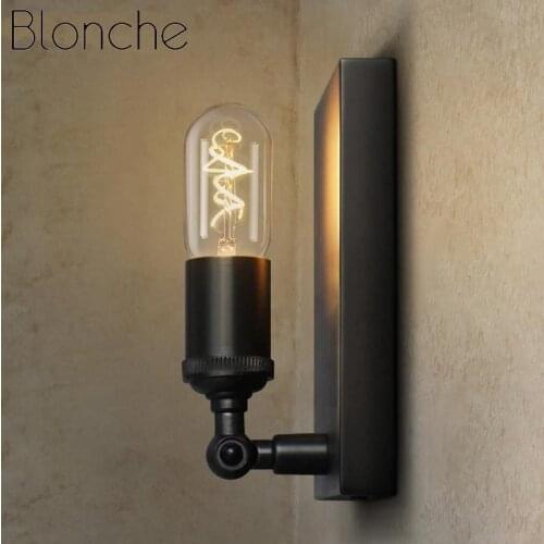 American Black Wall Lamp Country Edison Antique Industrial Style Simple Aisle Staircase Window Restaurant Wall Lamp Room Decor