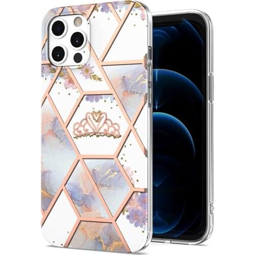 For Xiaomi 11i 10T POCO F3 M3 X3 NFC 10 Lite Redmi K30S K40 Pro 9A 9T Cute Bling Glitter Protective Plating Marble Pattern Case