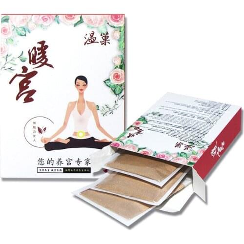 CN HERB 5 Pcs Warm uterus Paste Wormwood Motherwort Paste Warm Cold Heat Acupuncture Moxibustion Stickers