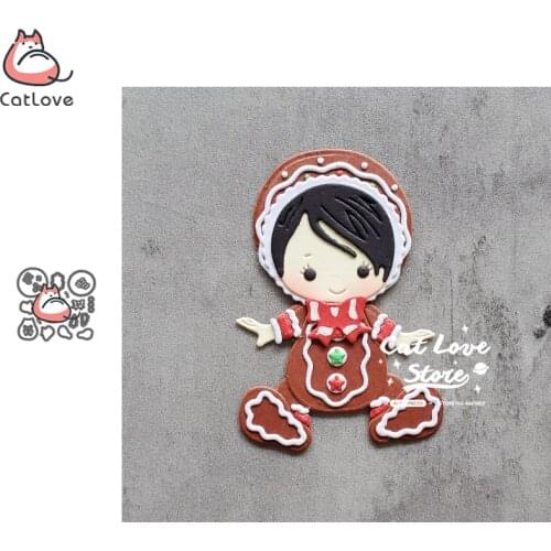 Catlove Gingerbread Baby Christmas Metal Cutting Dies Scrapbooking Stencil Die Cuts Card Making Craft Embossing New Die For 2020