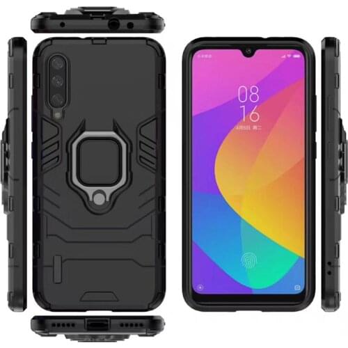 2 in 1 Hybrid Armor Phone Case For Xiaomi Mi C9E A3 Cases Magnetic Ring Holder Stand Cover For Xiaomi C9 E miA3 Case cover Capa