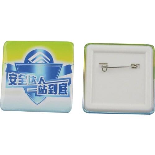 Metal back Blank 35*35mm size Square button badge material components without pictures 1000pcs