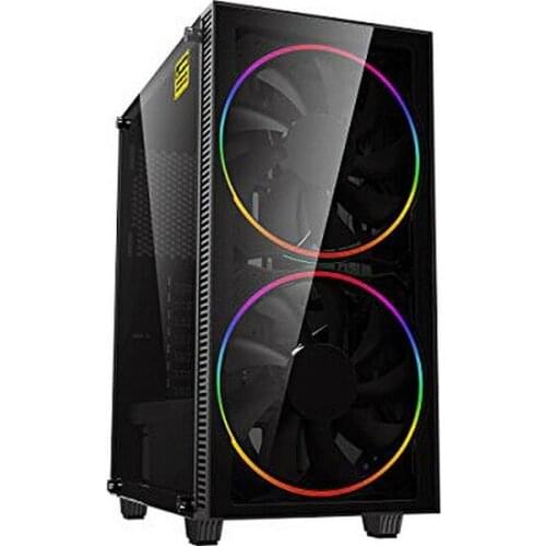 Micro ATX/ATX Midtower Case CoolBox COO-DGC-A193-0 RGB LED Black