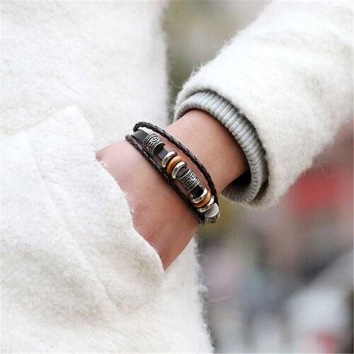 CIBOCIBO Beaded Bracelet Men 2021 Retro Luxury Wristband Bracelet Men Brand Design Fashion Classic Men Gifts Pulsera Hombre