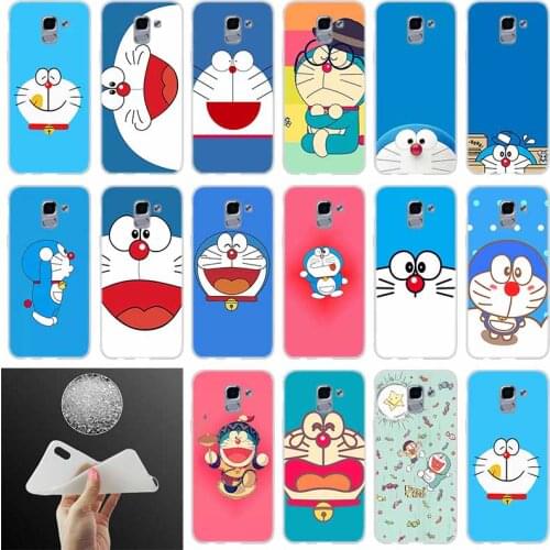 Soft Cover Gambar Doraemon Hd FOR Coque Samsung Galaxy J6 J4 J8 J7 2018 Plus J3 J5 J7 Prime Pro 2017 2016 Casse