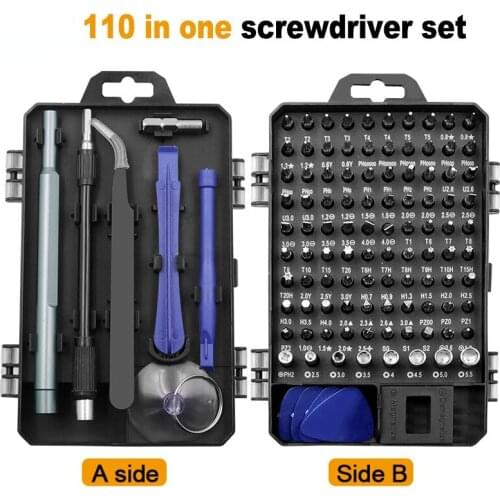 110 in 1 Screwdriver Set Screwdriver Bit Set Torx Hex Multifunction Precision Mobile Phone Hand Tools