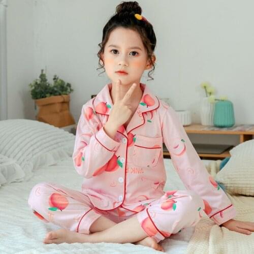 Girls Pajamas for Children Autumn Long Sleeve Cotton Boys Homewear 2020 Spring Cotton Girls Pyjamas Set Kids Christmas Sleepwear