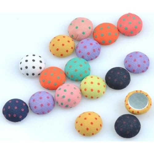 No holes lovely Cloth flatback Cabochons Scrapbook Craft 15mm DIY buttons Scrapbooking decor Headwear accessories cp1563