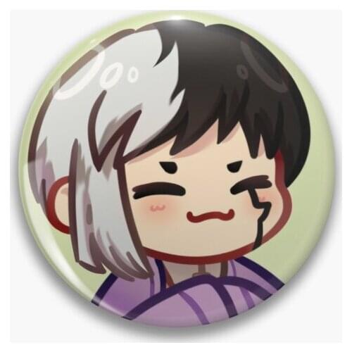 Dr Stone Chibi Gen Customizable Soft Button Pin Cartoon Lapel Pin Creative Funny Fashion Women Lover Decor Cute Gift Badge