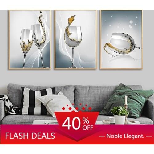 Christmas Canvas Painting Room Decor Aesthetic Wall Deco Print Poster and Islamic Wall Art Wine Glass Kitchen Home Decor Picture