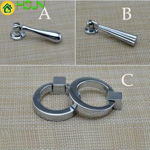 Dresser Drop Pull Knobs Drawer Pulls Handles Drop Ring Kitchen Cabinet Pulls Knobs Handle Metal Silver Chrome Furniture Hardware