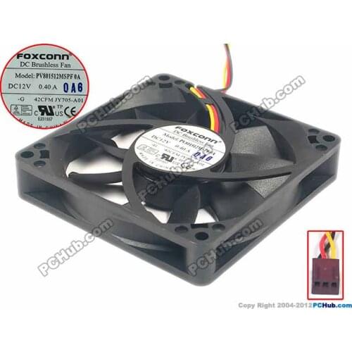 Foxconn PV801512MSPF 0A Server Cooling Fan DC 12V 0.40A 80X80X15mm 3-wire