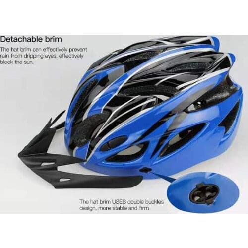 Bicycle Helmet Removable Brim Vent Double Buckle Fixing Unisex Head Protection Safety Tool