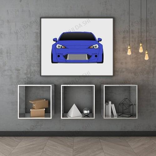 Sub B R Z with Rocket Bunny Wide Body Aero Kit Poster Print Wall Art Decor