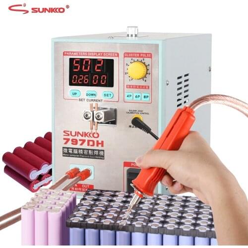 SUNKKO 797DH Battery Spot Welder 3.8KW High Power Precision Pulse Spot Welding Machine With HB-70B Pen For 18650 Batteries Packs
