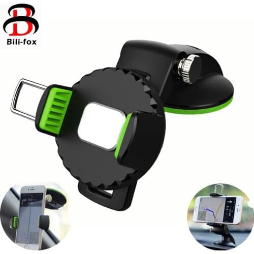 Bili-Fox Universal Car Phone Holder 360 Degree Rotation Adjustable Car Holder Styling Mobile Phone Stand Support Suction Mount