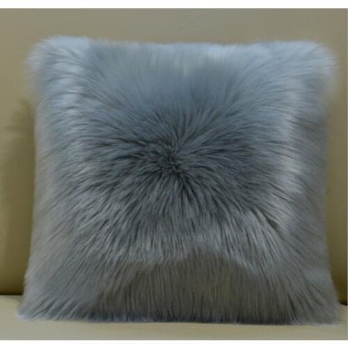 High quality artificial wool pillow cover sofa cushion square pillow case chair cushion soft and comfortable new style