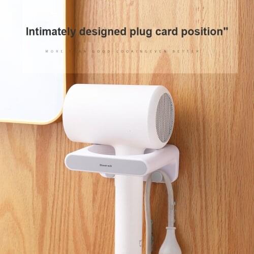 1PC Hair Dryer Rack Punch-free Wall Hanging Hairdryer Holder Durable Creative Bathroom Toilet Storage Shelf Bathroom Accessories