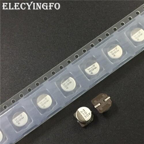 10pcs 10uF 50V NICHICON WX series 6.3x5.5mm 50V10uF Chip type SMD Aluminum Electrolytic Capacitor