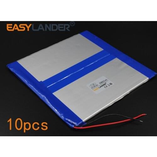 10pcs/Lot 7.4V 6800mAh Rechargeable li Polymer Li-ion Battery For Power Bank Tablet PC Cell Speaker MID electronics 35140140
