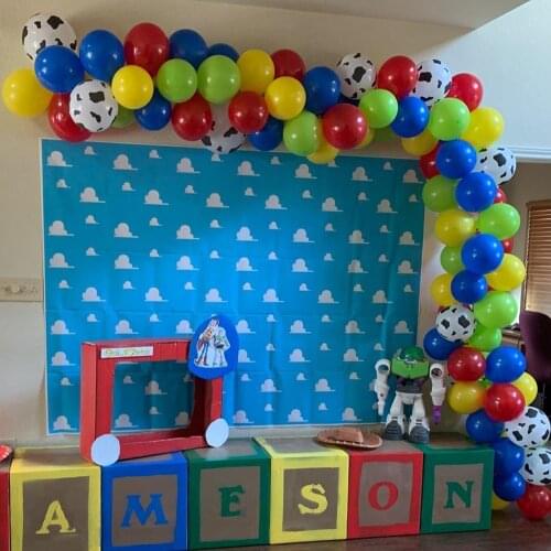 105pcs/lot Party Birthday Balloons Arch Garland Cow balloons Yellow Red Blue Green Latex Balloons Birthday Baby Shower Decoratio