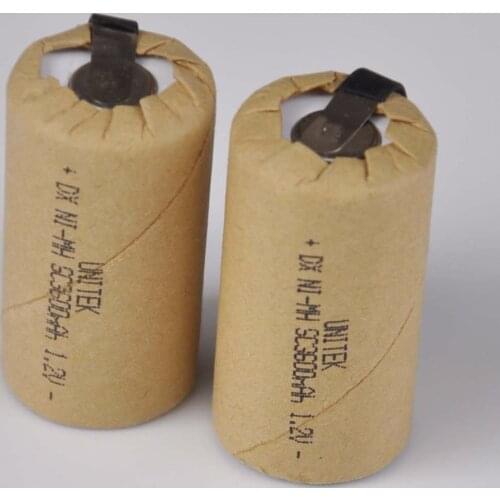 2-5PCS 1.2V Ni-Mh SC rechargeable battery 3000mah Sub C ni mh cell with welding tabs for electric drill screwdriver power tools