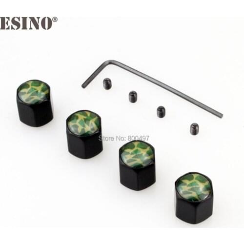 40 x Car Styling Funny Camouflage Color Anti-theft Stainless Wheel Tire Valve Stems Caps Car Wheel Tire Stem Air Valve Caps