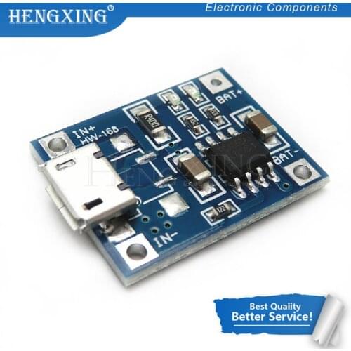 5pcs/lot Micro USB 5V 1A 18650 TP4056 Lithium Battery Charger Module Charging Board With Protection Dual Functions 1A Li-ion
