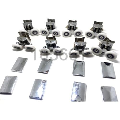 8x Twin Top Bottom Zinc Alloy Shower Door Rollers Runners Wheels 25mm Wheel