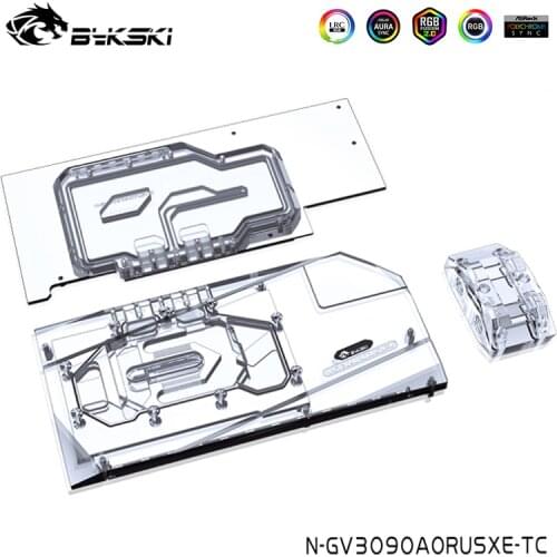 Bykski Video Memory Water Cooling Back Plate Block For GIGABYTE AORUS Geforce RTX 3090,3080 XTREME 24G,10G,N-GV3090AORUSXE-TC