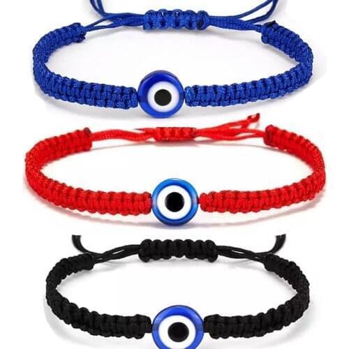 3 Pcs Red Thread Lucky Turkish Evil Eye Bracelet for Women Men Handmade Rope Bracelet Couple Bracelet Jewelry Friendship Gifts