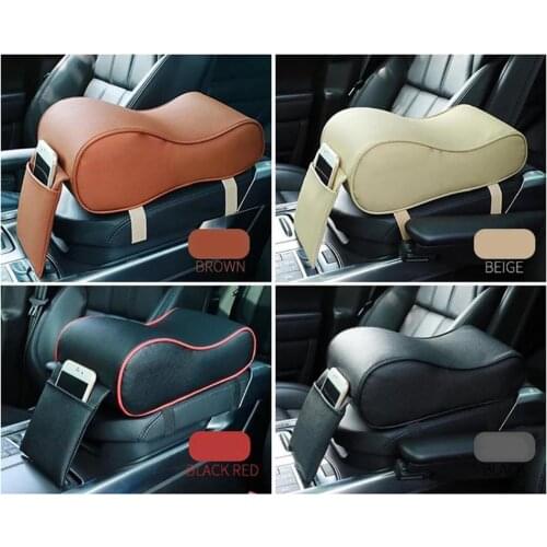Car Seat Cover Soft Leather Auto Center Armrest Console Box Armrest Seat Protective Pad Car Arm Rest Top Cover
