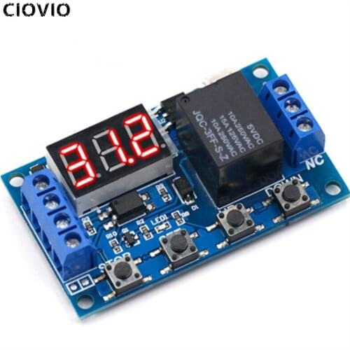 CIOVIO 3PCS DC 6-30V Micro USB 5V LED Display Automation Cycle Delay Timer Control Off Switch Delay Time Relay 6V 9V 12V 24V