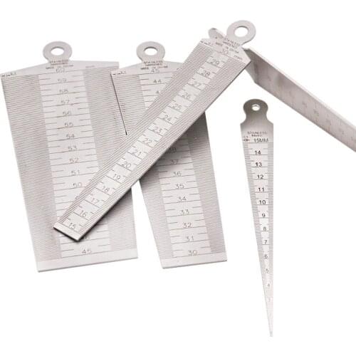 Stainless steel wedge feeler gauge metric for spark plug Gap Hole filler measuring wedge tapered Depth Ruler Measurment Tool