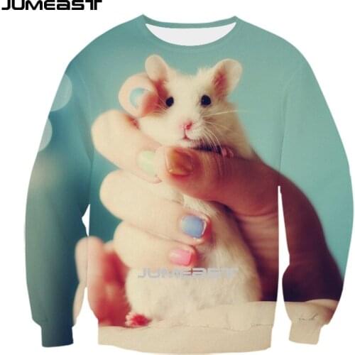 Jumeast Brand Men/Women 3D Printed Sweatshirt Animal Hamster Long Sleeve Fashion T Shirt Sport Pullover Tops Tees