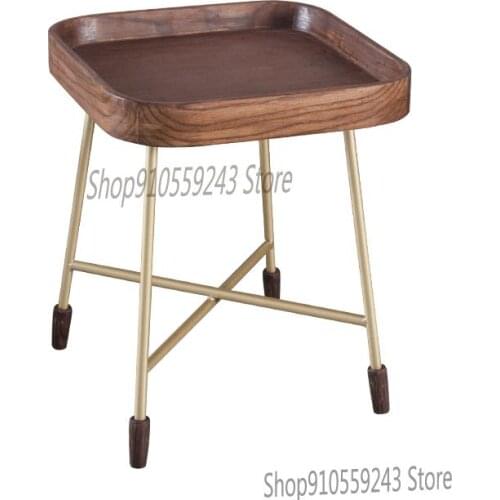 Custom Nordic Light Luxury Side Table Fashion Creative Small Apartment Sofa Side Table Modern Minimalist Ash Wood Corner Table L