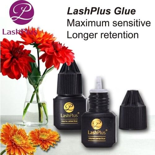LASHPLUS 5ml Eyelash Glue 1-2s Seconds Fast Drying Eyelashes Extension Glue Pro Lashes Glue Black Adhesive Retention Long Last
