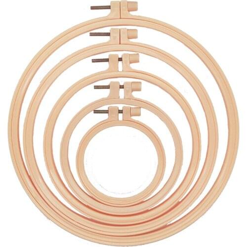 6-25cm Imitation Bamboo Frame Embroidery Hoop Ring Round Loop For Household DIY Needlecraft Cross Stitch Tool