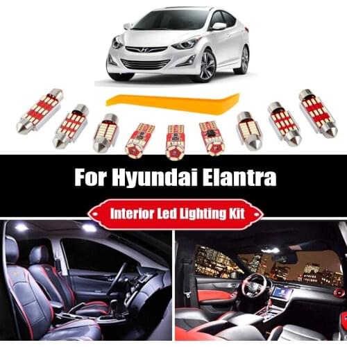 Canbus For Hyundai Elantra XD HD MD UD AD 2001-2020 Vehicle LED Interior Light Kit License Plate Lamp Bulbs Car Lamp Accessories