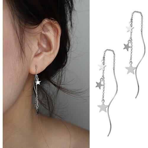 Korean Earings for Women Fashion Jewelry 2021 Star Long Tassel Earrings Female Jewellery Accessorie Wholesale Kolczyki