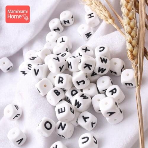 Mamihome 50pc Silicone Letter Beads English Food Grade Silicone Beads Teething DIY Nursing Necklace Gifts ChildrenS Goods Toy