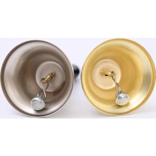 Metal Xmas Hand With Wooden Handle Xmas New Year Santa Party Rattle Claus Festival Handbell Celebrate Decor Shop Hotel T1Z0