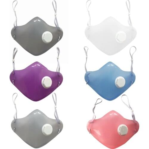 Reusable Face Shield Transparent Protective Mask For Men Women Dustproof Kitchen Face Mask With Breathing Valve Kitchen Tools