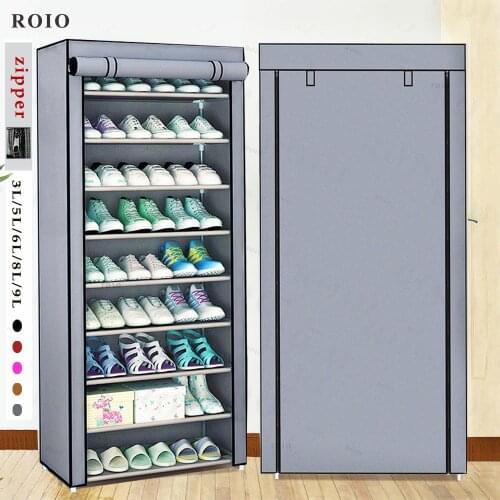 Multilayer Fabric Shoe Cabinet Easy Detachable Shoe Organizer Stand Holder Dustproof Home Dorm Entryway Space-saving Shoe Rack