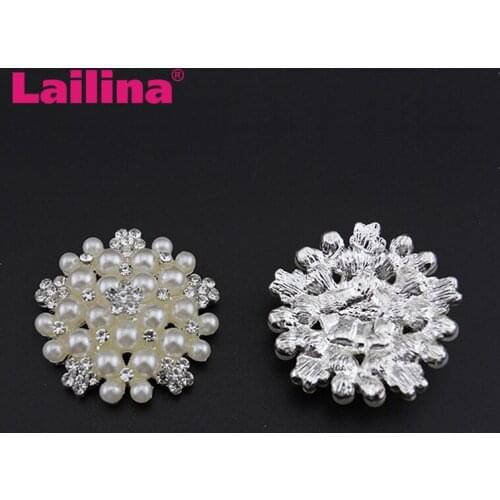 Fashion crystal Flat back rhinestone buttons high end wedding invitations