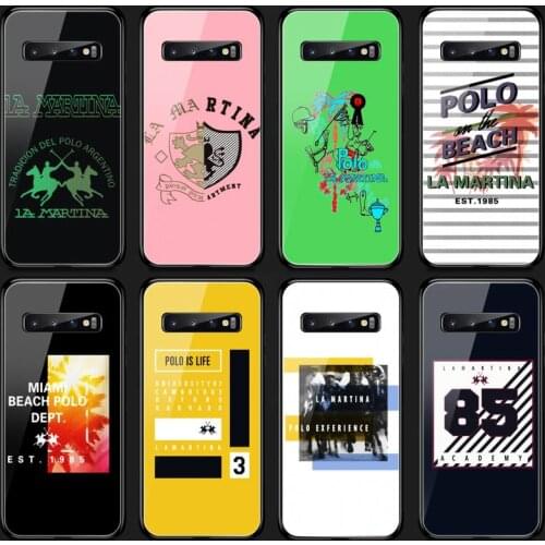 Fashion brand La Martinas Poloos Phone Case Tempered Glass For Samsung S20 Plus S7 S8 S9 S10E Plus Note 8 9 10 Plus A7 2018