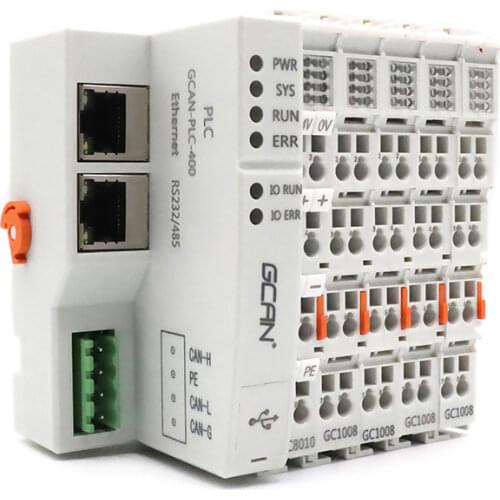 GCAN PLC I/O module CAN bus RS232/485 Ethernet,Modbus TCP/RTU master/slave,programmable logic controller,support customization