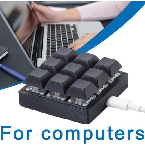 9Keys Type-C Macro Keyboard Kit Programming Keypad RGB Swap Keyboard Mechanical Setting Hot P3H0